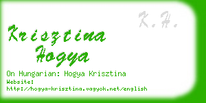 krisztina hogya business card